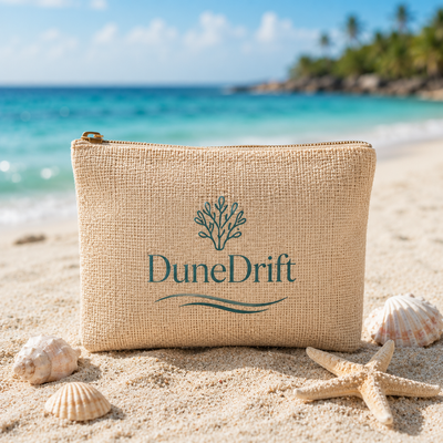 Palm Coast Jute Pouch