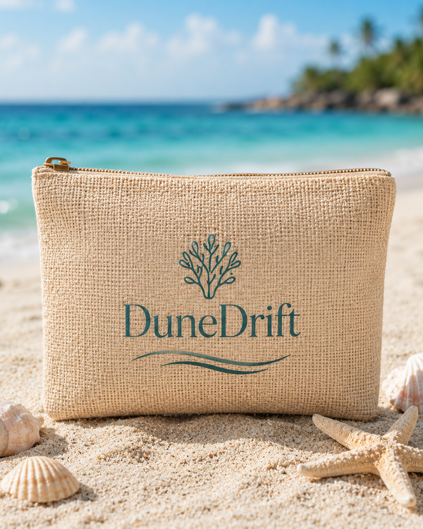 Palm Coast Jute Pouch