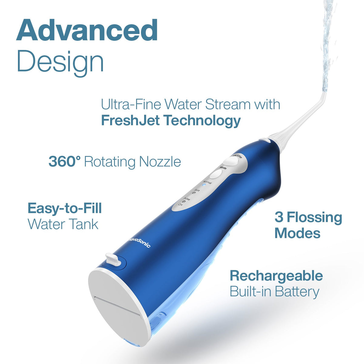 AquaSonic Pro Portable Water Flosser