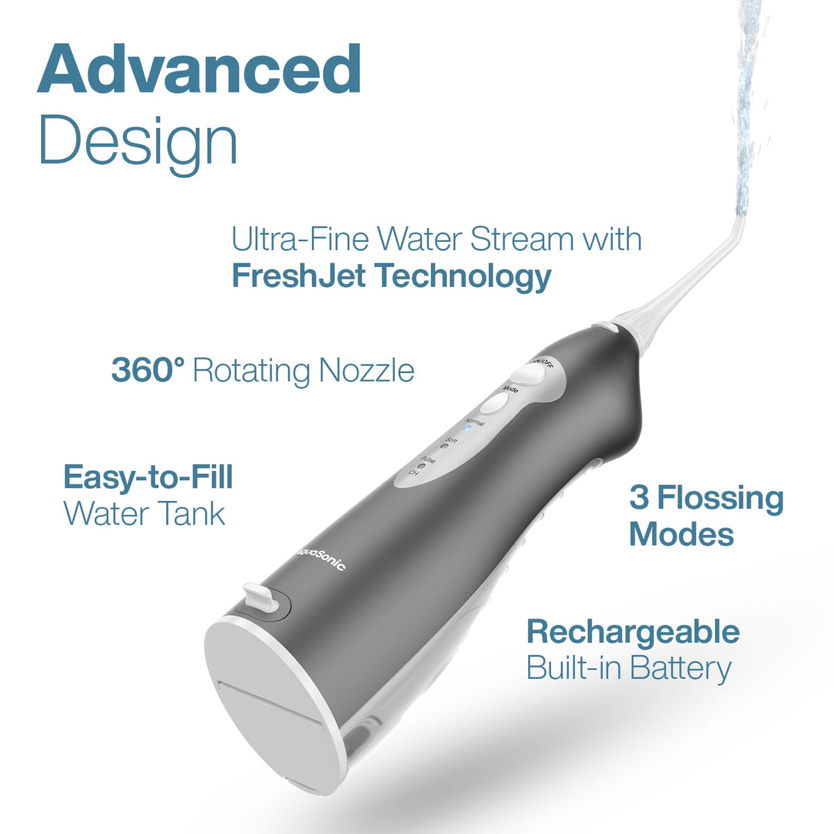 AquaSonic Pro Portable Water Flosser