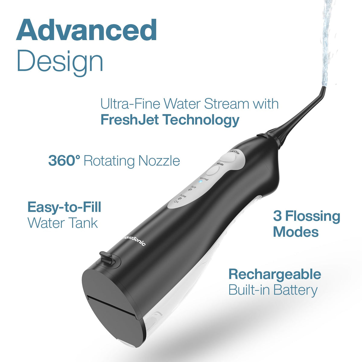 AquaSonic Pro Portable Water Flosser