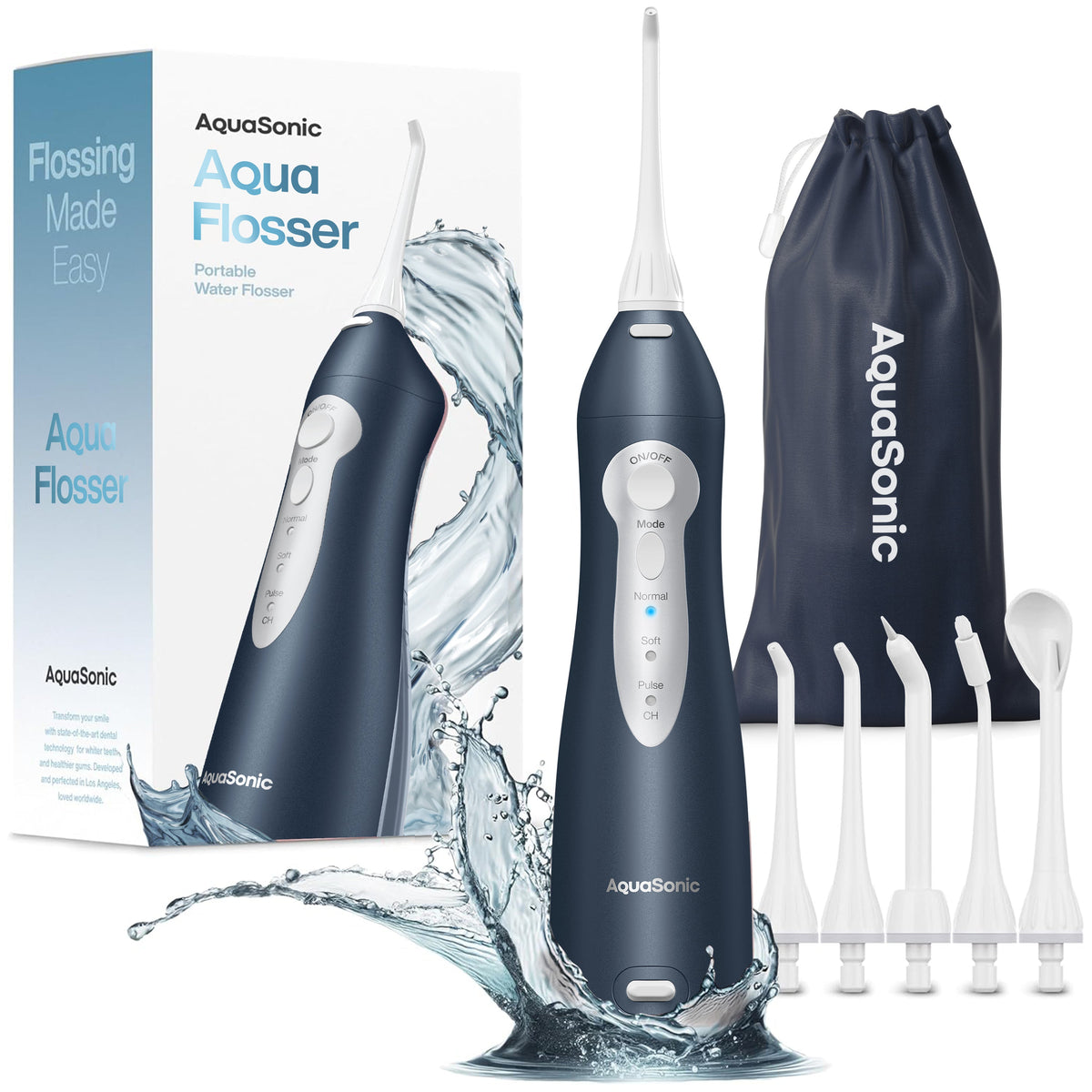 AquaSonic Pro Portable Water Flosser