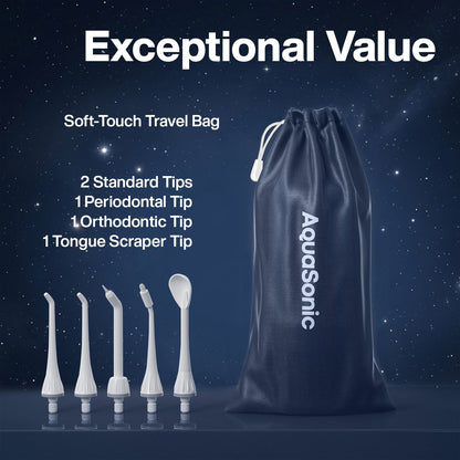 AquaSonic Pro Portable Water Flosser