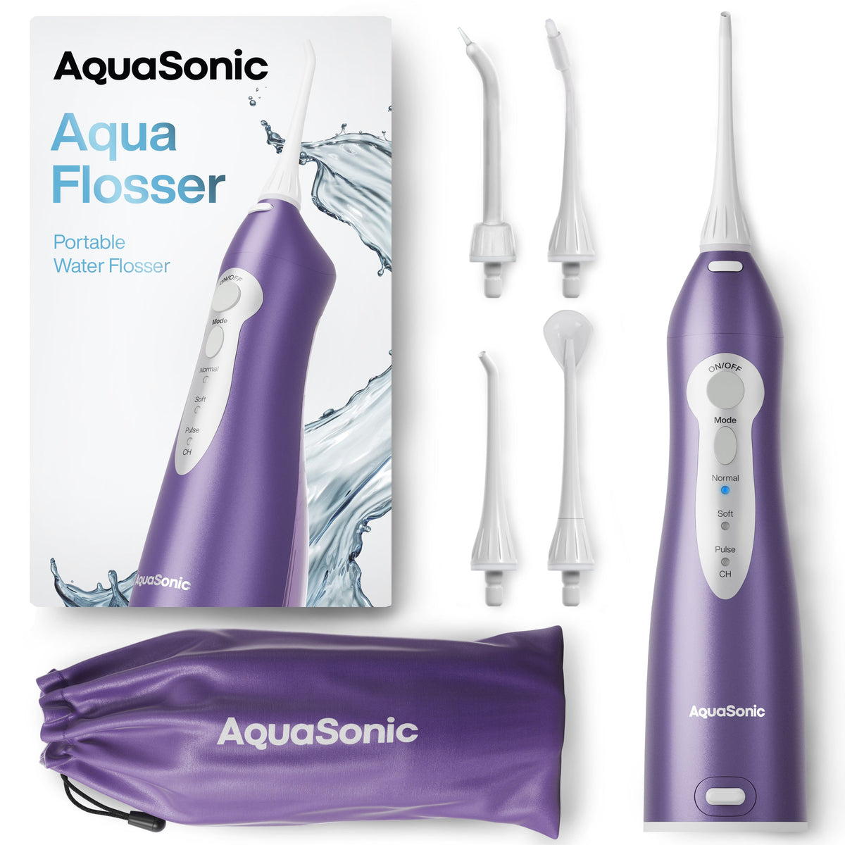 AquaSonic Pro Portable Water Flosser